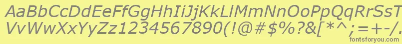 MsReferenceSansSerifРљСѓСЂСЃРёРІ Font – Gray Fonts on Yellow Background