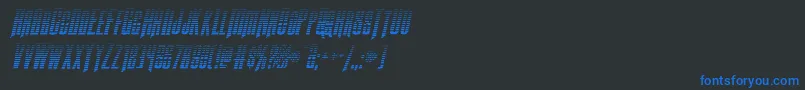Butchsundancegradital Font – Blue Fonts on Black Background