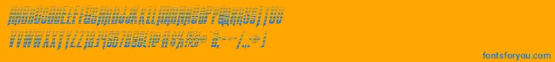 Butchsundancegradital Font – Blue Fonts on Orange Background