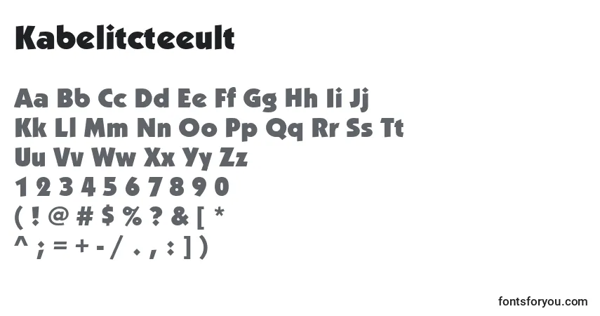Kabelitcteeult Font – alphabet, numbers, special characters