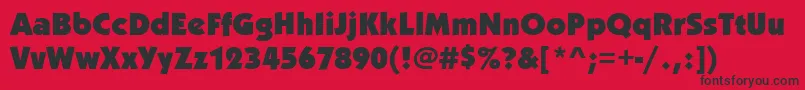 Kabelitcteeult Font – Black Fonts on Red Background