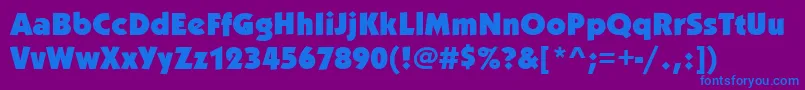 Kabelitcteeult Font – Blue Fonts on Purple Background