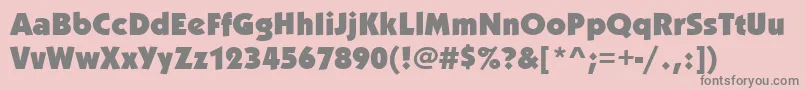 Kabelitcteeult Font – Gray Fonts on Pink Background