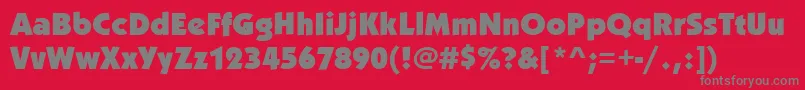 Kabelitcteeult Font – Gray Fonts on Red Background