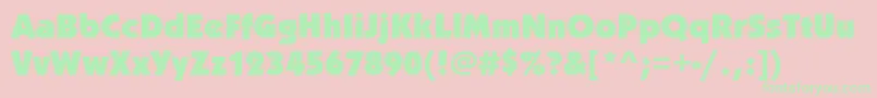 Kabelitcteeult Font – Green Fonts on Pink Background