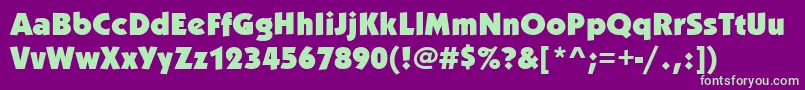 Kabelitcteeult Font – Green Fonts on Purple Background