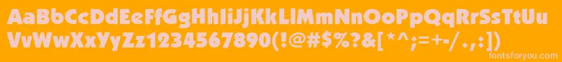 Kabelitcteeult Font – Pink Fonts on Orange Background