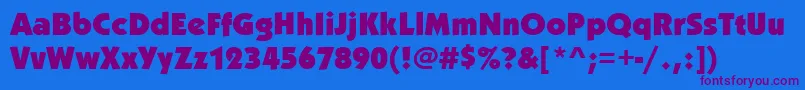 Kabelitcteeult Font – Purple Fonts on Blue Background