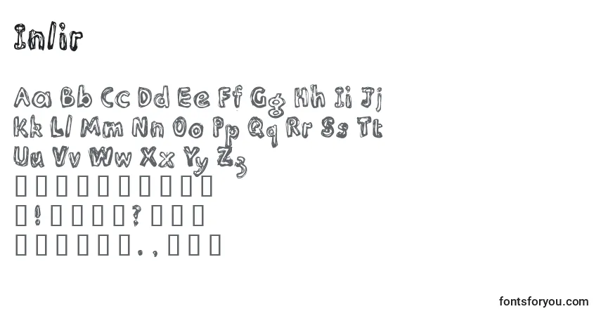 Шрифт Inlir – алфавит, цифры, специальные символы