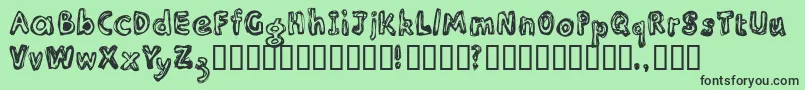 Inlir Font – Black Fonts on Green Background