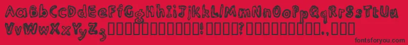 Inlir Font – Black Fonts on Red Background