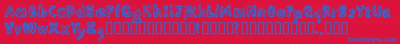 Inlir Font – Blue Fonts on Red Background