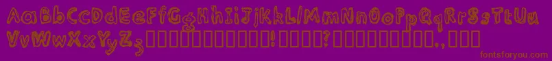 Inlir Font – Brown Fonts on Purple Background