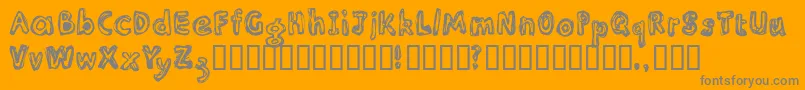 Inlir-Schriftart – Graue Schriften auf orangefarbenem Hintergrund