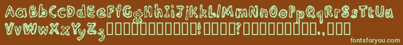 Inlir Font – Green Fonts on Brown Background