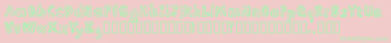 Inlir Font – Green Fonts on Pink Background