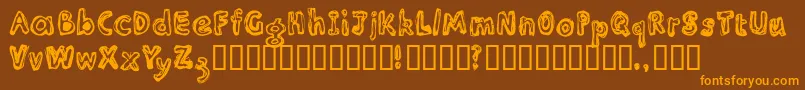 Inlir Font – Orange Fonts on Brown Background