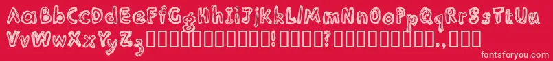 Inlir Font – Pink Fonts on Red Background