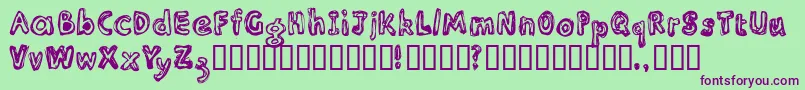 Inlir Font – Purple Fonts on Green Background