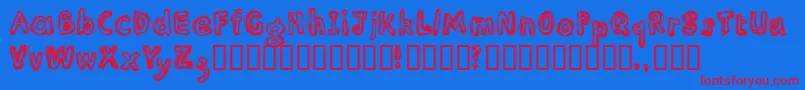 Inlir Font – Red Fonts on Blue Background