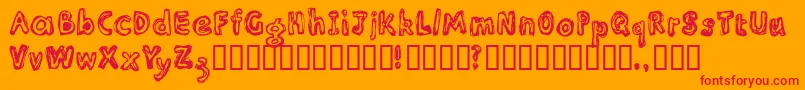 Inlir Font – Red Fonts on Orange Background