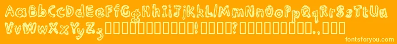 Inlir Font – Yellow Fonts on Orange Background