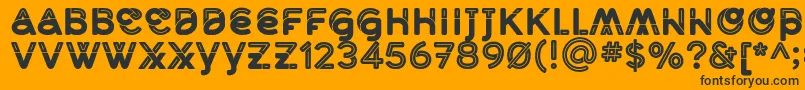 MidcaseBlackline Font – Black Fonts on Orange Background