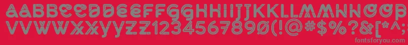 MidcaseBlackline Font – Gray Fonts on Red Background