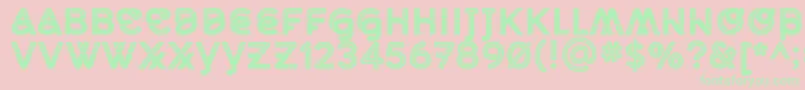 MidcaseBlackline Font – Green Fonts on Pink Background