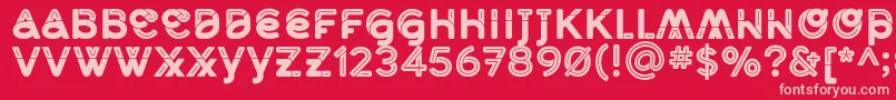 MidcaseBlackline Font – Pink Fonts on Red Background