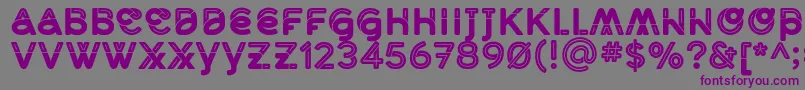 フォントMidcaseBlackline – 紫色のフォント、灰色の背景