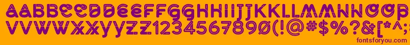 MidcaseBlackline-fontti – violetit fontit oranssilla taustalla