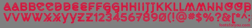 MidcaseBlackline Font – Red Fonts on Gray Background
