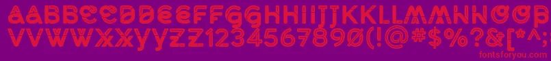 MidcaseBlackline Font – Red Fonts on Purple Background