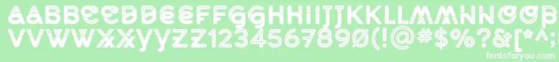 MidcaseBlackline Font – White Fonts on Green Background