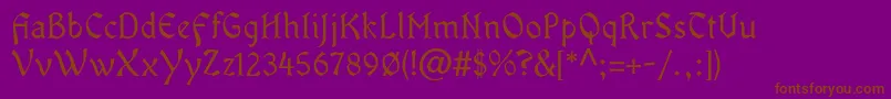 OldaniaadfstdRegular Font – Brown Fonts on Purple Background