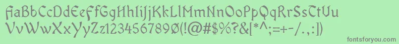 OldaniaadfstdRegular Font – Gray Fonts on Green Background