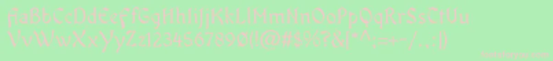 OldaniaadfstdRegular Font – Pink Fonts on Green Background