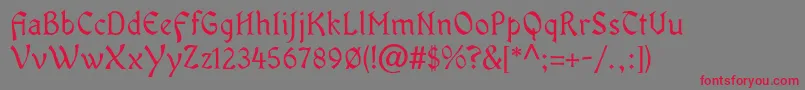 OldaniaadfstdRegular Font – Red Fonts on Gray Background