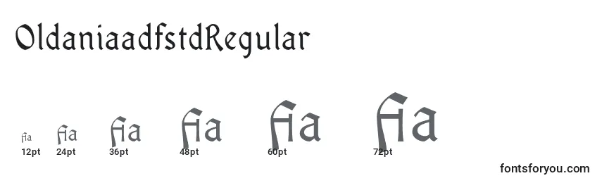 Размеры шрифта OldaniaadfstdRegular