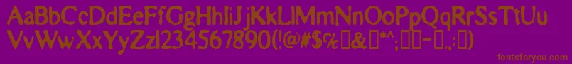 Electricliquorgoggles Font – Brown Fonts on Purple Background