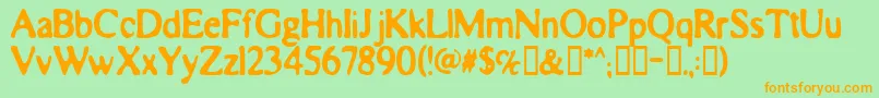 Electricliquorgoggles Font – Orange Fonts on Green Background