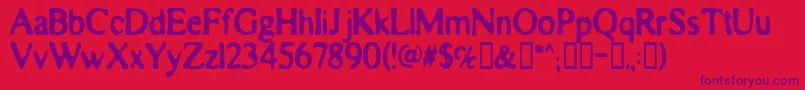 Electricliquorgoggles Font – Purple Fonts on Red Background