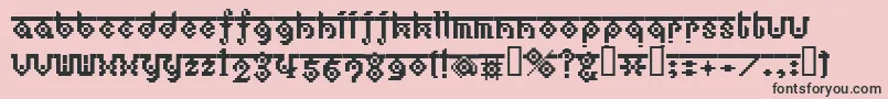 フォントBmEthnoA17 – ピンクの背景に黒い文字