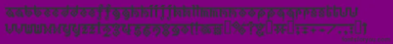 BmEthnoA17-Schriftart – Schwarze Schriften auf violettem Hintergrund