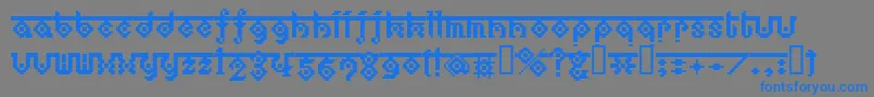 BmEthnoA17-Schriftart – Blaue Schriften auf grauem Hintergrund