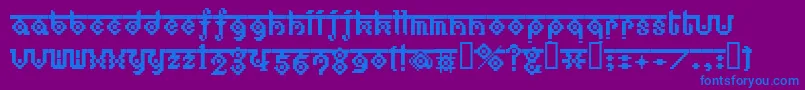 BmEthnoA17 Font – Blue Fonts on Purple Background