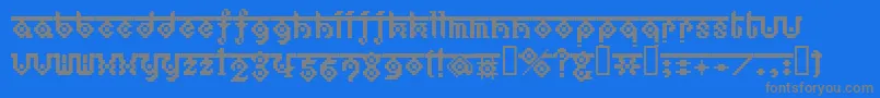 BmEthnoA17 Font – Gray Fonts on Blue Background