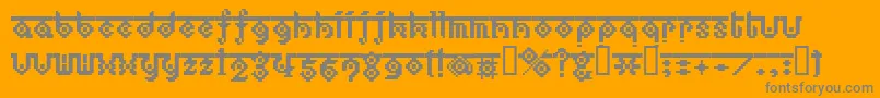 BmEthnoA17 Font – Gray Fonts on Orange Background