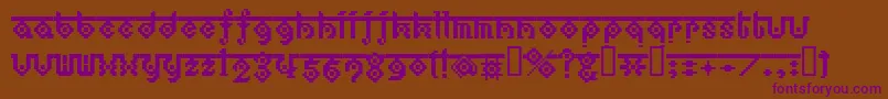 BmEthnoA17-Schriftart – Violette Schriften auf braunem Hintergrund